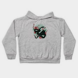 Floral snake Kids Hoodie